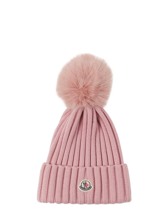 Luisaviaroma Cappello beanie in lana vergine / pompom
