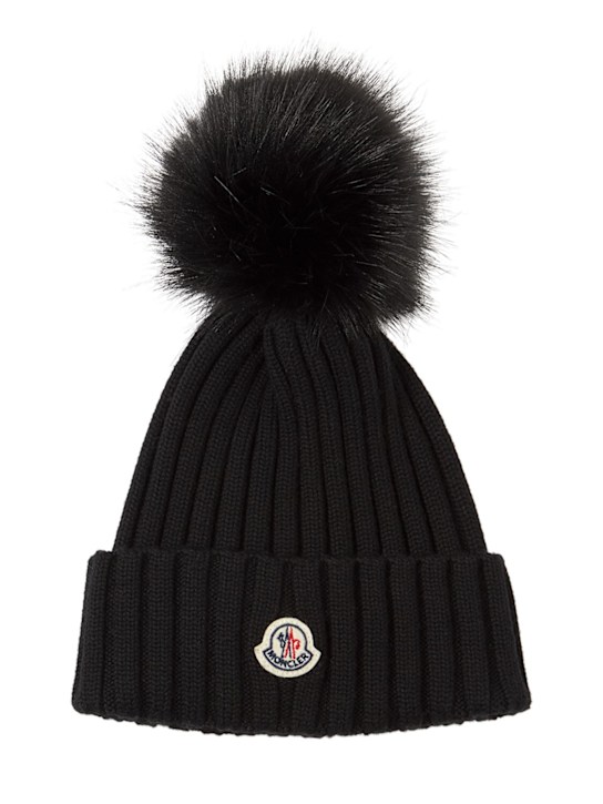 Luisaviaroma Cappello beanie in lana vergine / pompom