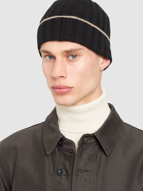 Luisaviaroma Cappello Beanie In Maglia Di Cashmere A Costine