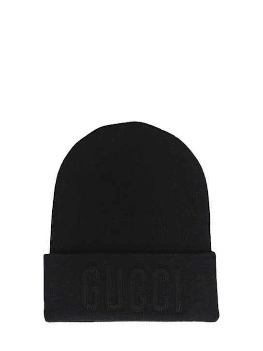 Luisaviaroma Cappello beanie in maglia di lana / ricami