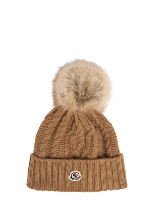 Luisaviaroma Cappello beanie in misto lana vergine / pompom
