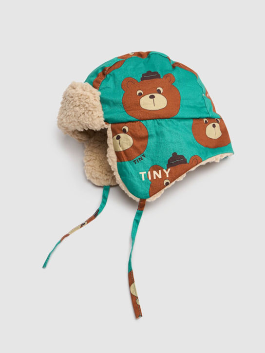 Luisaviaroma Cappello Bear In Nylon Stampato E Sherpa