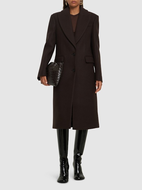 Luisaviaroma Cappotto Chesterfield Sculptura In Lana Melton