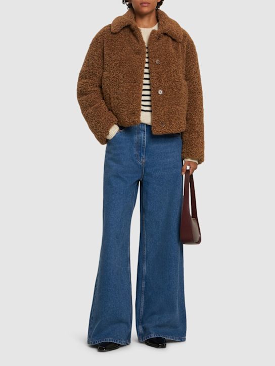Luisaviaroma Cappotto Corto Zowi In Teddy Con Bottoni