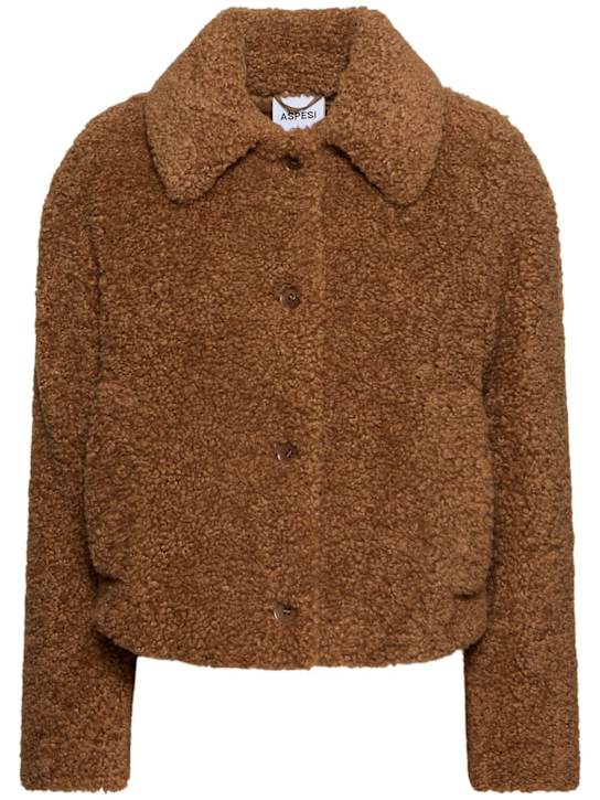 Luisaviaroma Cappotto corto Zowi in teddy con bottoni