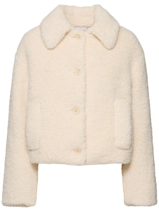 Luisaviaroma Cappotto corto Zowi in teddy con bottoni