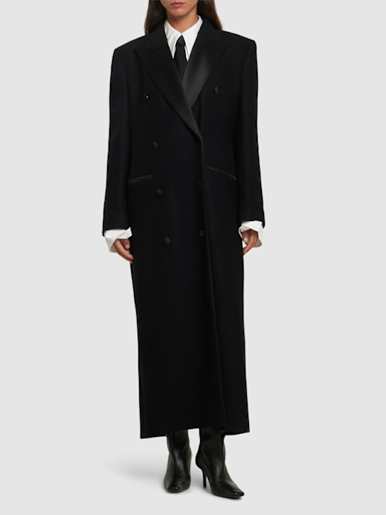 Luisaviaroma Cappotto Doppiopetto In Gabardina Di Lana