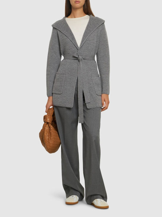 Luisaviaroma Cappotto Finezza In Maglia Di Lana Con Cintura