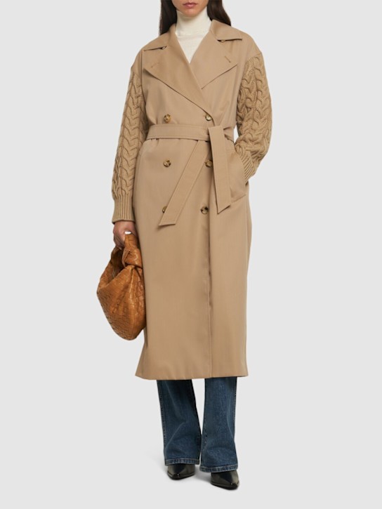 Luisaviaroma Cappotto Lungo Cicladi In Maglia Di Lana E Cotone