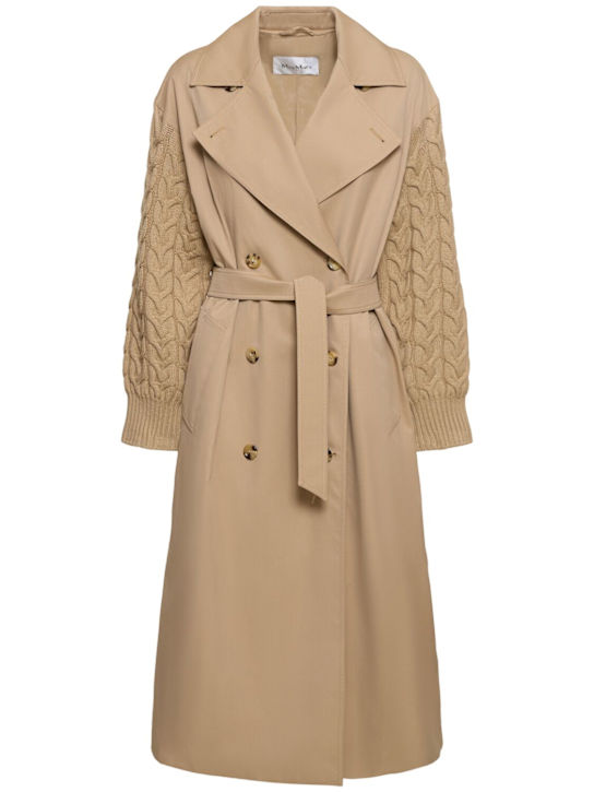 Luisaviaroma Cappotto lungo Cicladi in maglia di lana e cotone