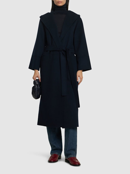 Luisaviaroma Cappotto Lungo Fabio In Lana Con Cintura