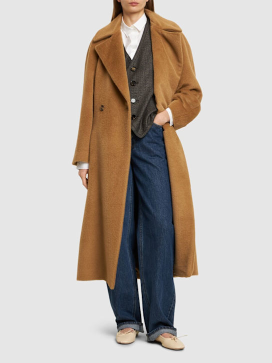 Luisaviaroma Cappotto Lungo In Alpaca E Lana Con Cintura