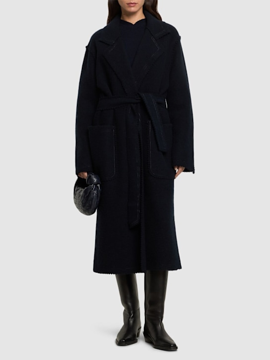 Luisaviaroma Cappotto Lungo Jene In Lana E Cashmere