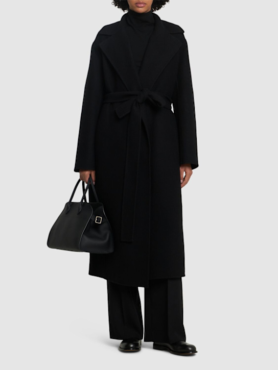 Luisaviaroma Cappotto Lungo Malika In Feltro Di Misto Lana