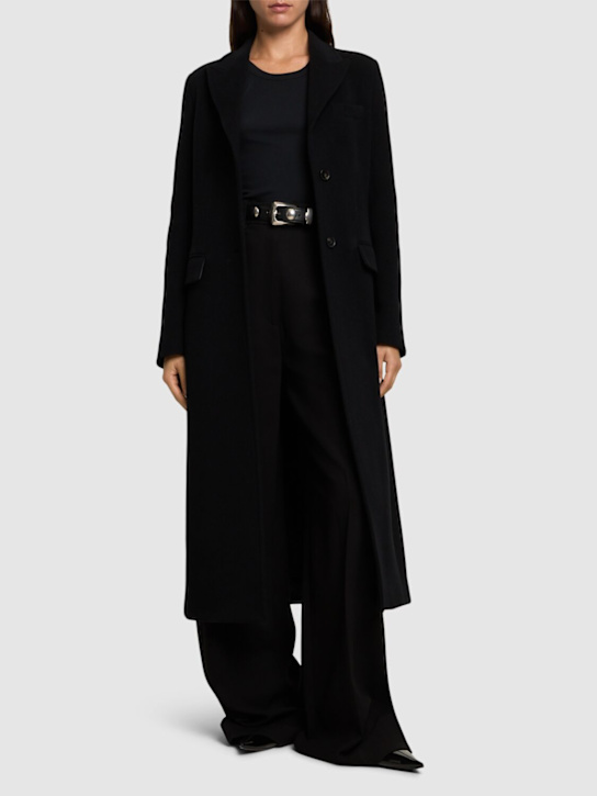 Luisaviaroma Cappotto Monopetto In Feltro Di Misto Lana