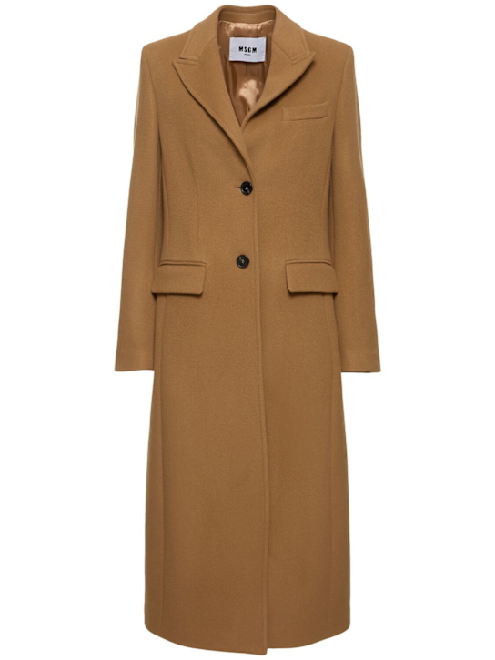 Luisaviaroma Cappotto monopetto in feltro di misto lana