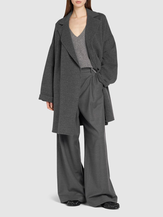 Luisaviaroma Cappotto Nella In Lana E Alpaca Con Cintura