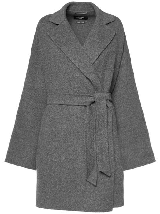Luisaviaroma Cappotto Nella in lana e alpaca con cintura