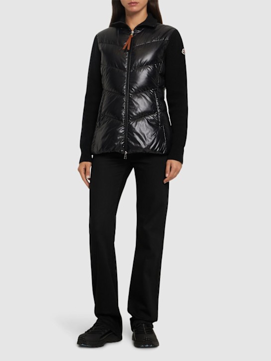 Luisaviaroma Cardigan Imbottito In Misto Lana Con Zip