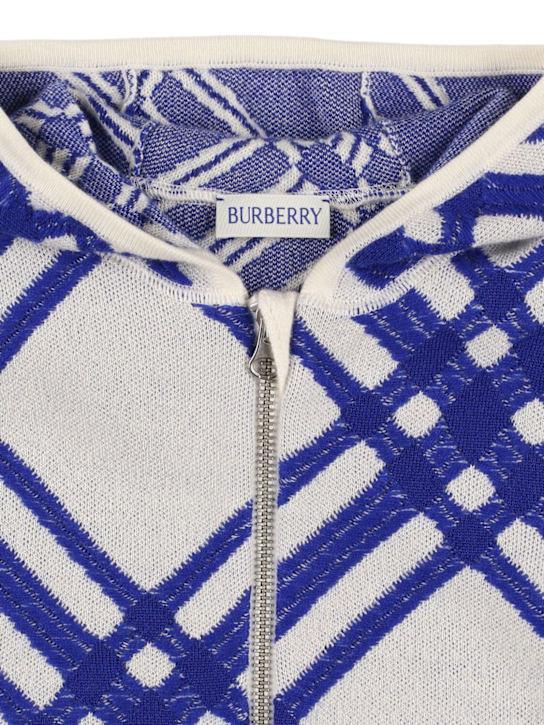 Luisaviaroma Cardigan In Maglia Di Lana Check Con Cappuccio