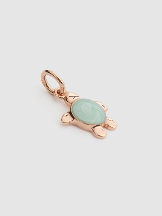 Luisaviaroma Charm Sea Turtle In Oro Rosa 18kt Smaltato
