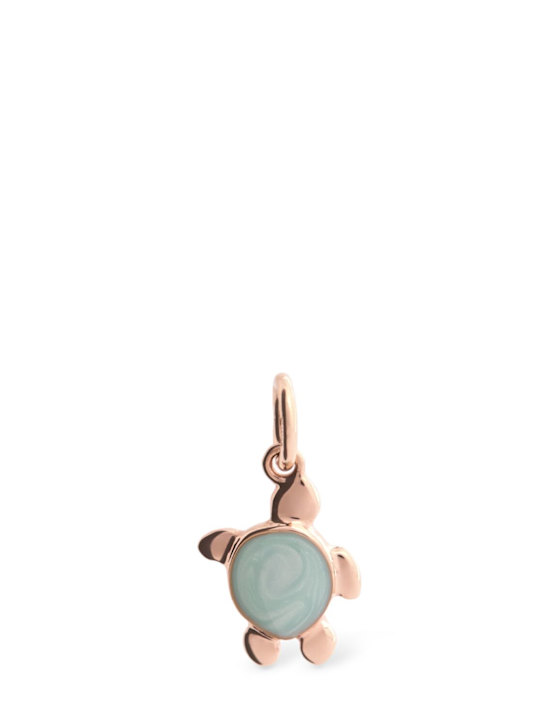 Luisaviaroma Charm Sea Turtle in oro rosa 18kt smaltato