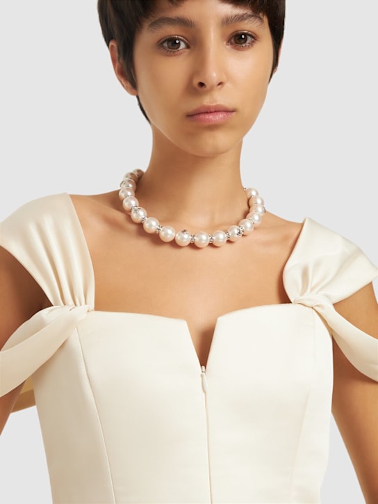 Luisaviaroma Choker Con Cristalli E Perle D’imitazione