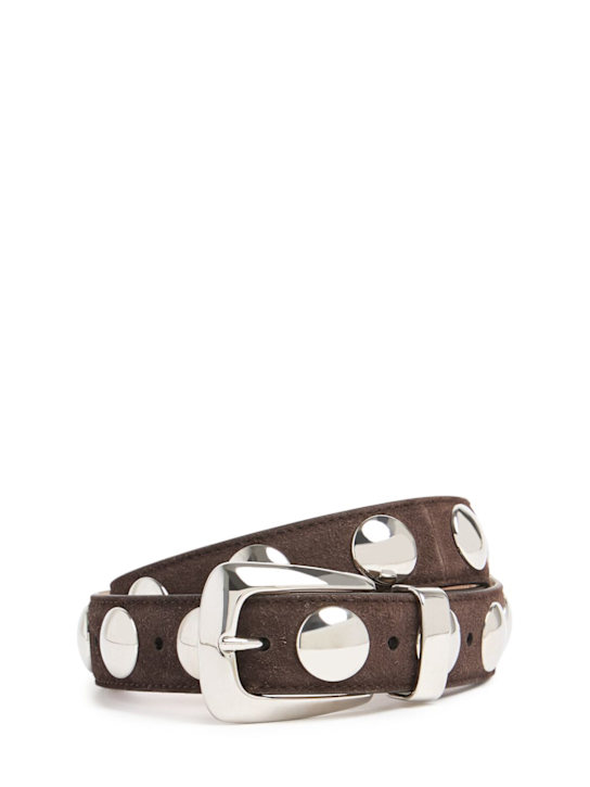 Luisaviaroma Cintura Benny in camoscio con borchie 3cm