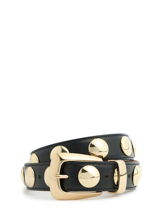 Luisaviaroma Cintura Benny in pelle con borchie 3cm