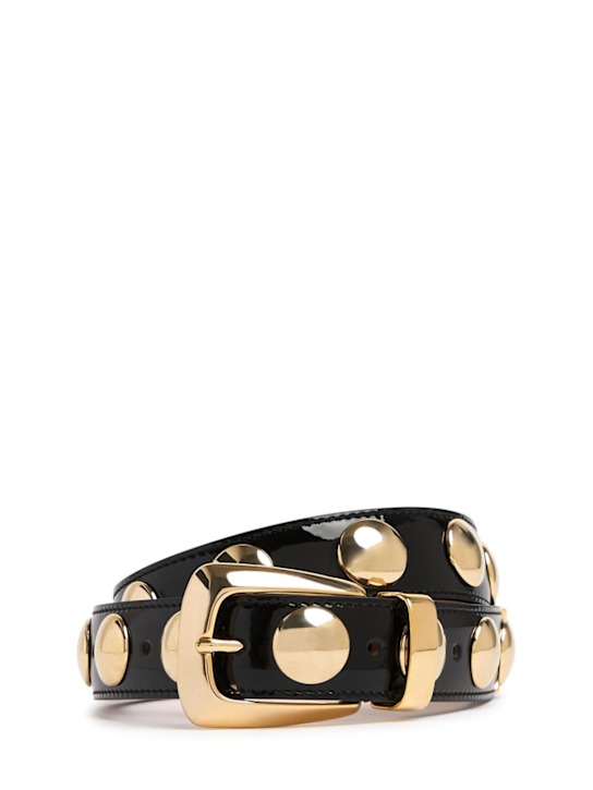 Luisaviaroma Cintura Benny in vernice con borchie 3cm