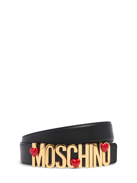 Luisaviaroma Cintura in nappa morbida con logo 3.5cm