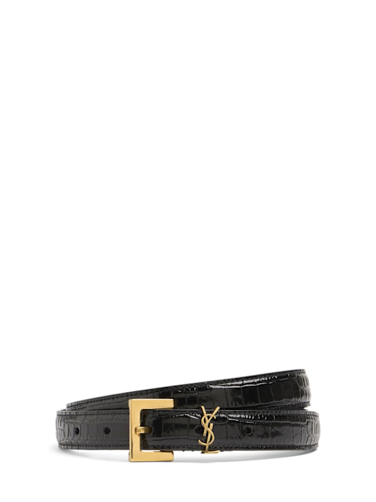 Luisaviaroma Cintura in pelle stampa coccodrillo 20mm