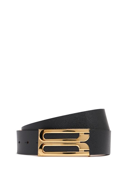 Luisaviaroma Cintura Jumbo Bbuckle in pelle martellata