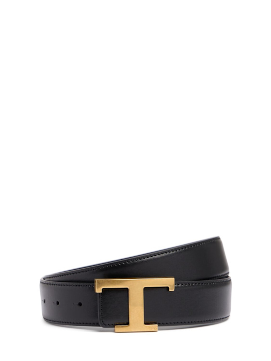Luisaviaroma Cintura reversibile in pelle con logo 3 5cm
