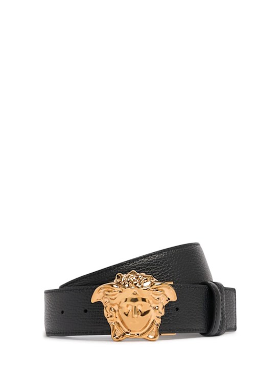 Luisaviaroma Cintura reversibile in pelle con Medusa 4cm