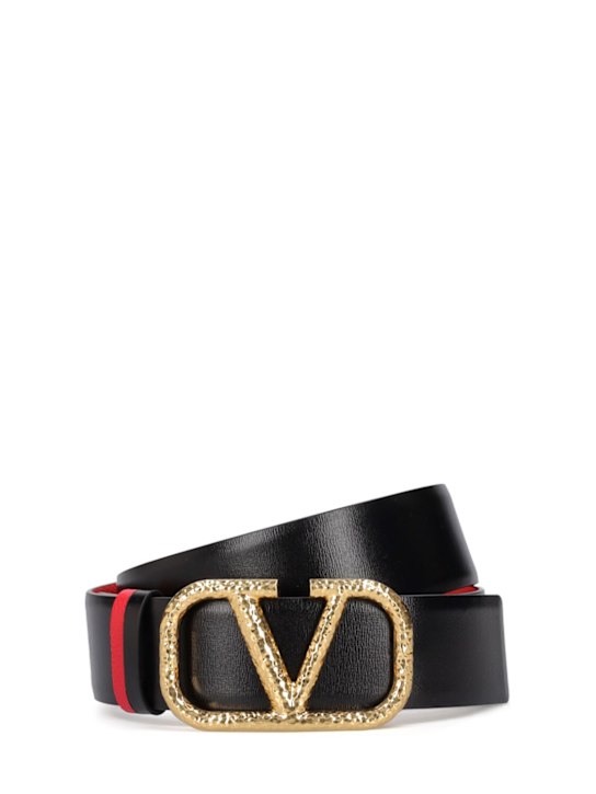 Luisaviaroma Cintura reversibile V Logo in pelle 40mm