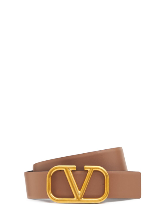 Luisaviaroma Cintura reversibile V Logo in pelle 4cm