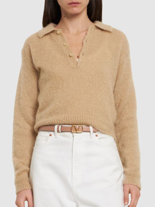 Luisaviaroma Cintura Reversibile VLogo In Pelle 2cm