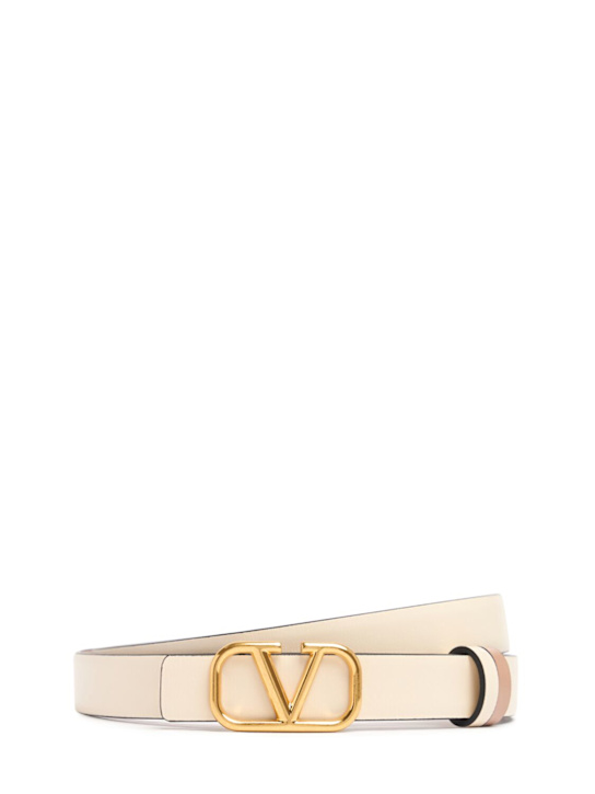 Luisaviaroma Cintura reversibile VLogo in pelle 2cm