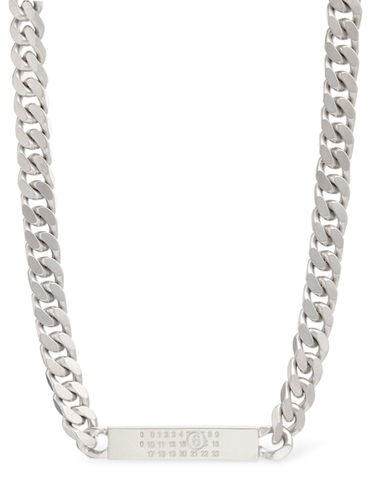 Luisaviaroma Collana con catena MM6 con logo minimal