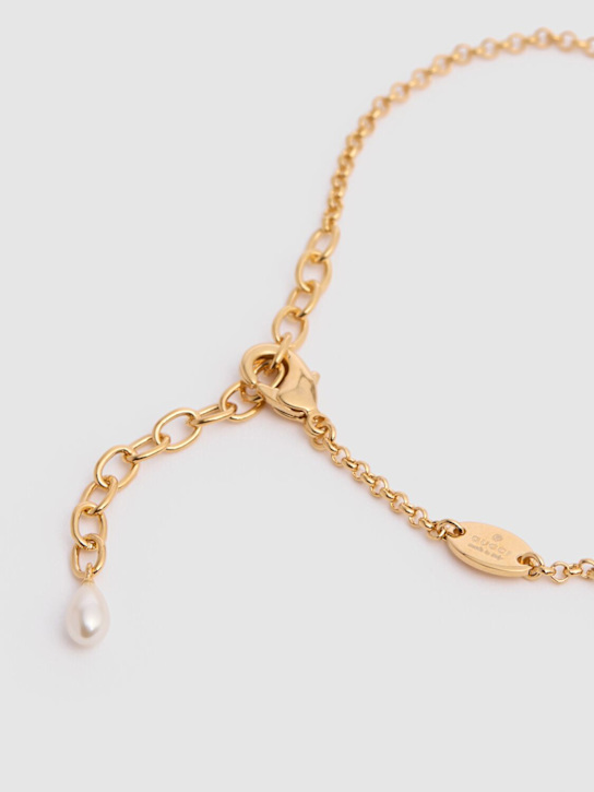 Luisaviaroma Collana GG Marmont In Ottone Con Perla