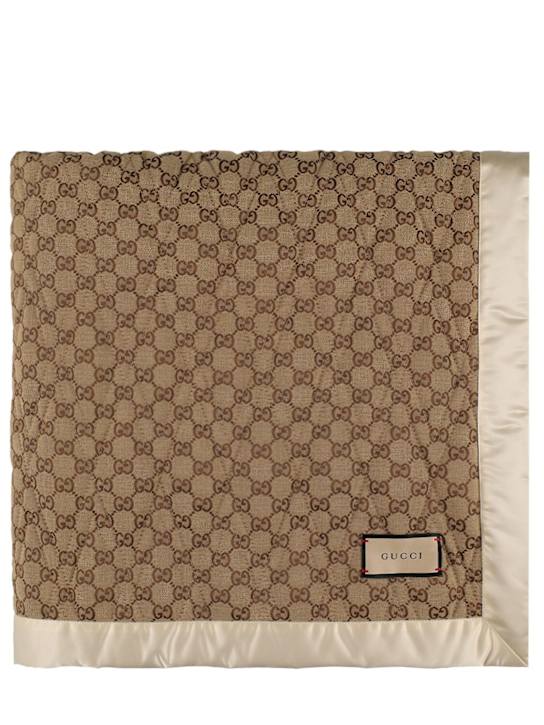 Luisaviaroma Coperta GG Jumbo in misto cotone trapuntato