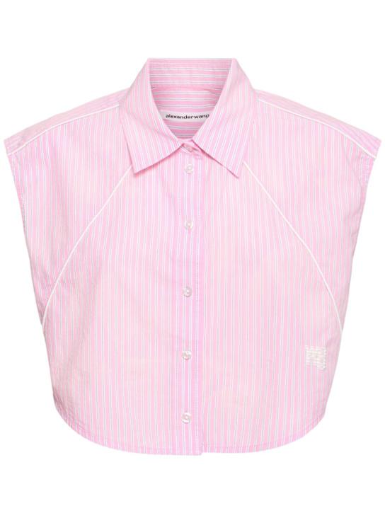 Luisaviaroma Crop top in popeline di cotone con bottoni