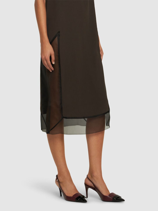 Luisaviaroma Décolleté In Pelle Con Cinturino Sul Tallone 75mm