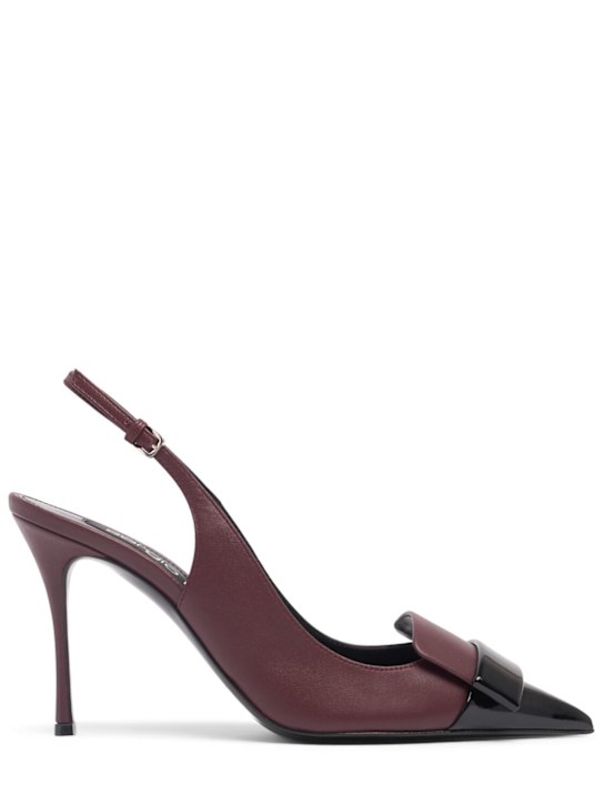 Luisaviaroma Décolleté in pelle con cinturino sul tallone 75mm