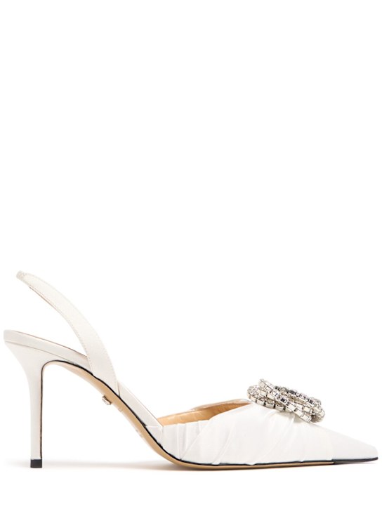 Luisaviaroma Décolleté slingback Galaxy in raso 85mm