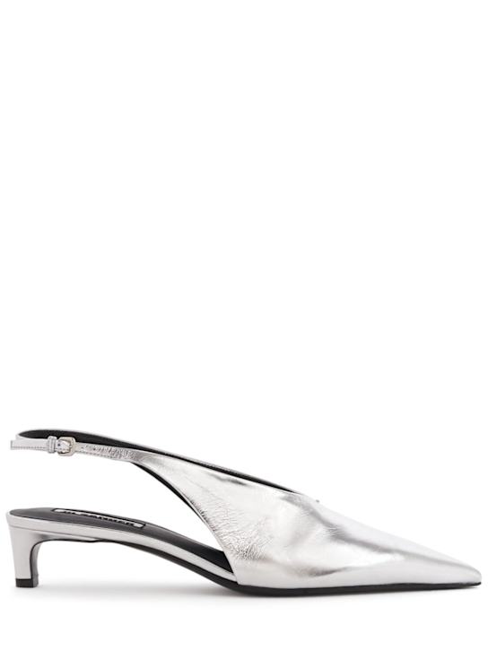Luisaviaroma Décolleté slingback in pelle metallizzata 35mm