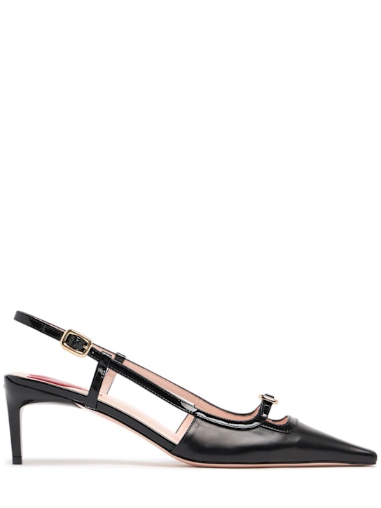 Luisaviaroma Décolleté slingback Mini Buckle in pelle 55mm