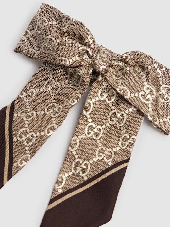 Luisaviaroma Elastico Scrunchie In Seta Jacquard GG