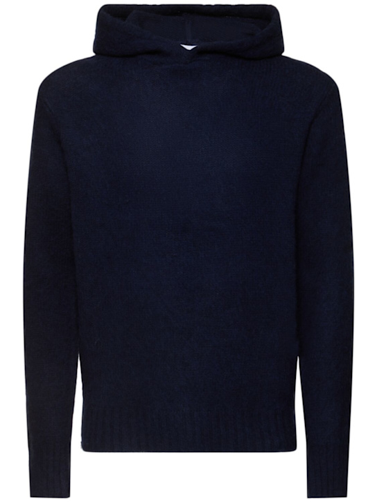 Luisaviaroma Felpa Brushed Shetland in lana con cappuccio